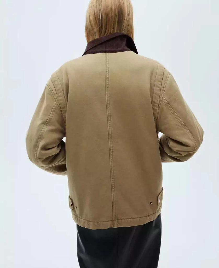 Mango Women's Contrasting Collar And Pockets Detail Parka Jacket 9