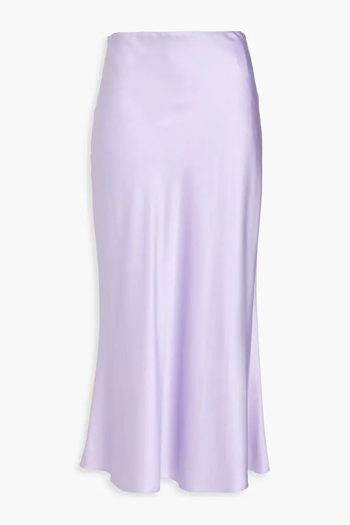 VERONICA BEARD Clover silk-blend satin midi skirt