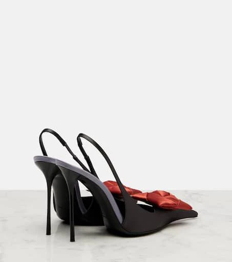 Yves Saint Laurent Amalia 110 crêpe satin slingback pumps 2