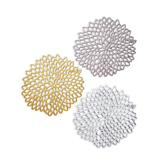 Chilewich Dahlia Pressed Vinyl Round Placemat 3