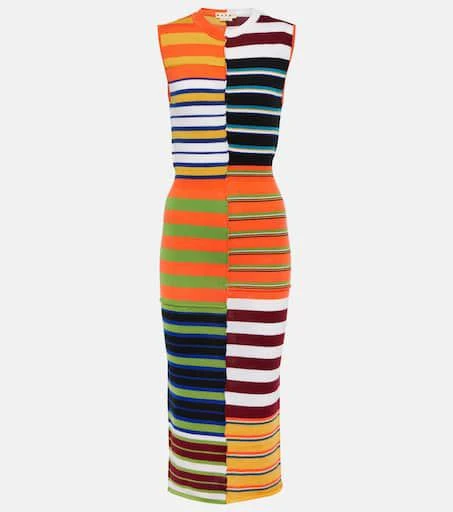 Marni Striped wool midi dress 1