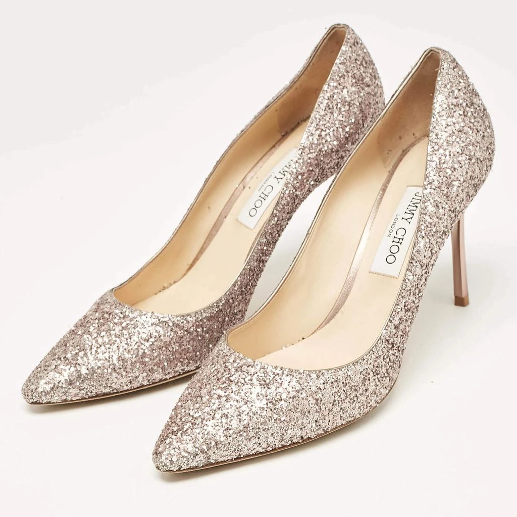 Jimmy Choo Jimmy Choo Rose Gold Glitter Romy Pumps Size 42 2