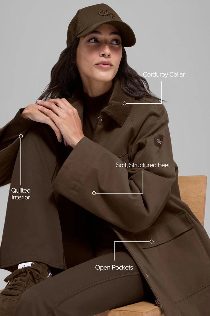 Alo Twill Barn Jacket - Espresso 2