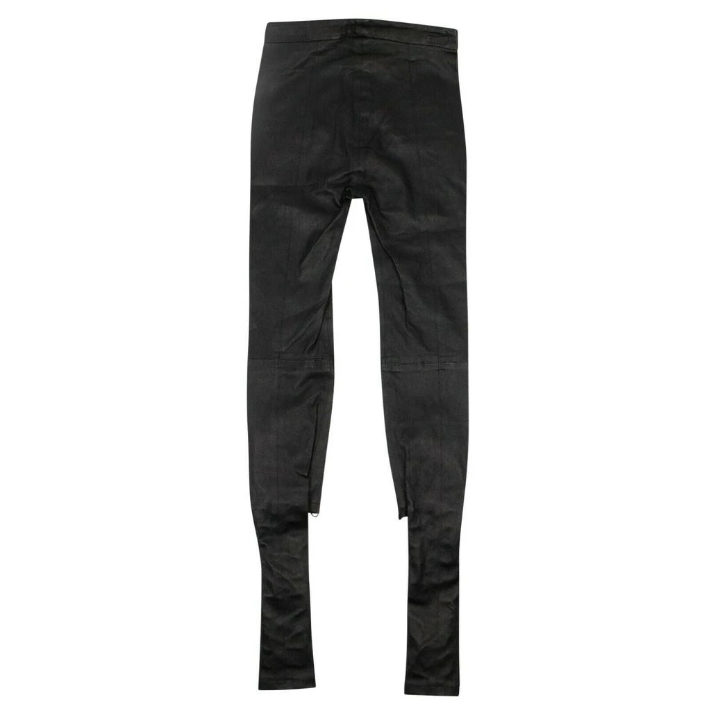Unravel Project Leather Lace Up Skinny Pants - Black 2