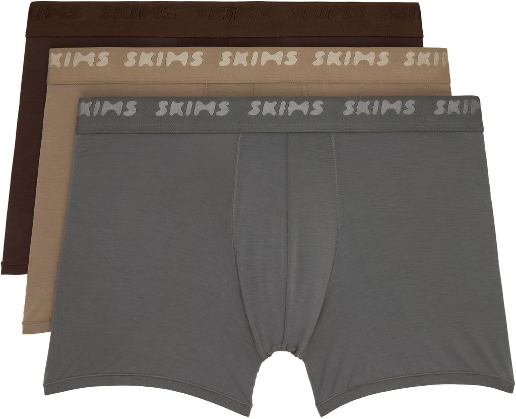 SKIMS Three-Pack Multicolor SKIMS Stretch 3" Boxer Briefs
