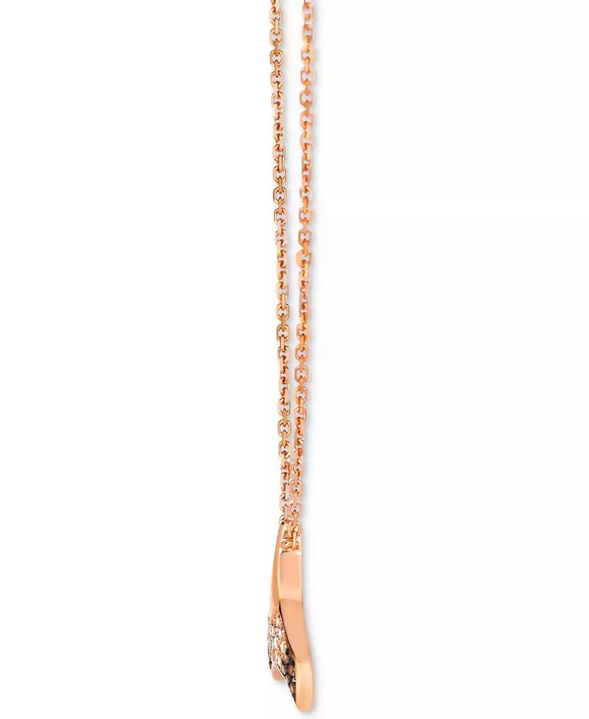 Le Vian Chocolate Ombré Diamond Whale Tail 19" Adjustable Pendant Necklace (1/5 ct. t.w.) in 14k Rose Gold 2