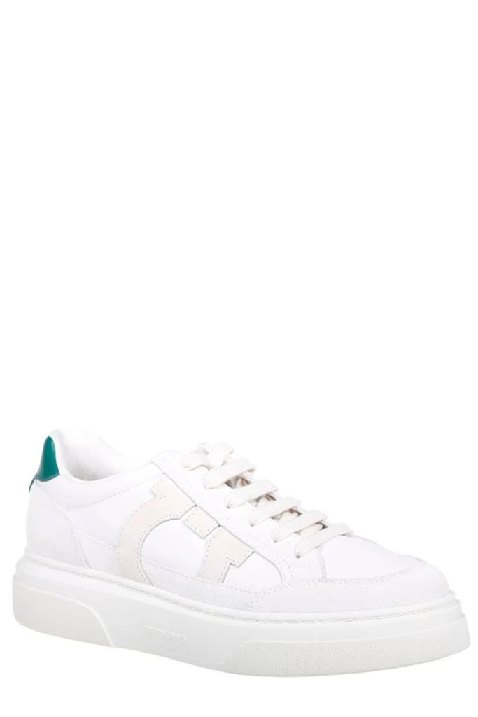 Salvatore Ferragamo Ferragamo Gancini-Patch Lace-Up Sneakers 2