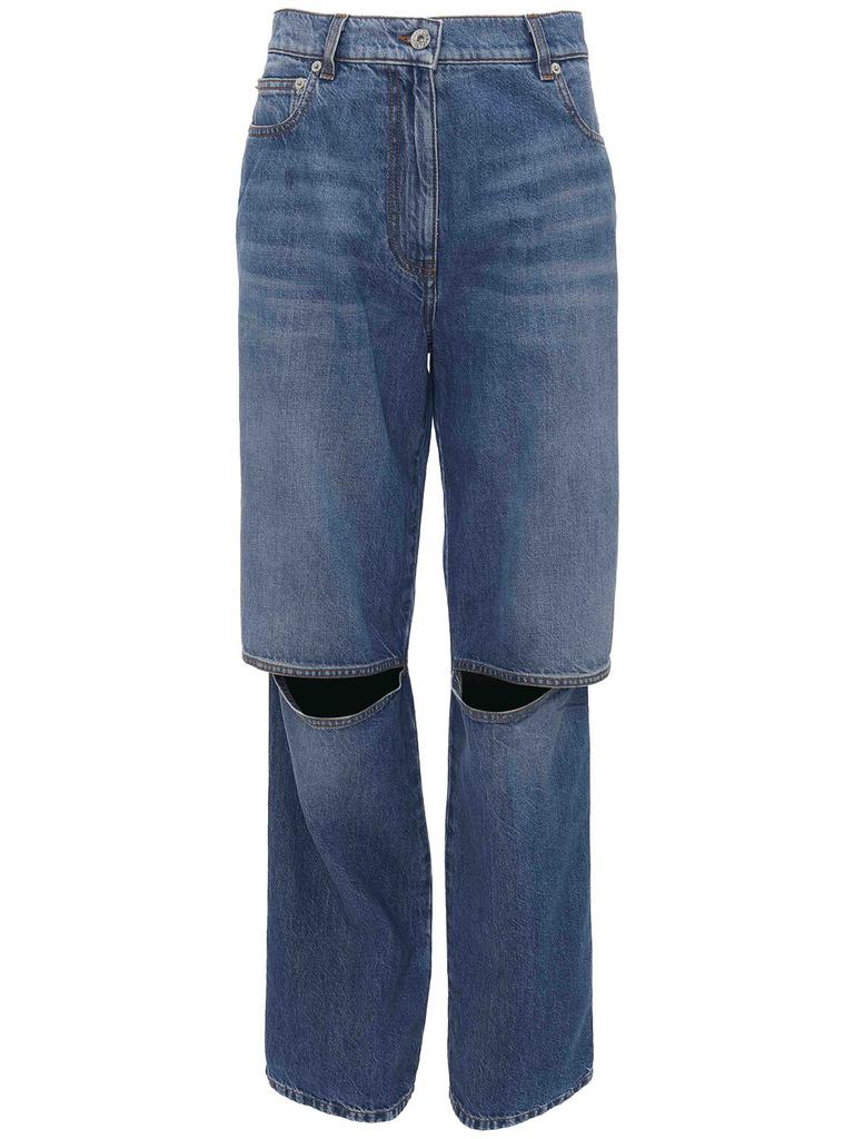 【送料&関税込】J.W. Anderson High-waisted Leather Bootcut T JW Anderson Cut Out Knee Bootcut Jeans | Shopbop