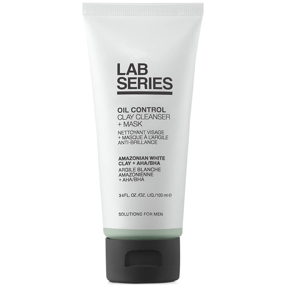 Lab Series Skincare for Men Oil Control Clay Cleanser + Mask, 3.4-oz.