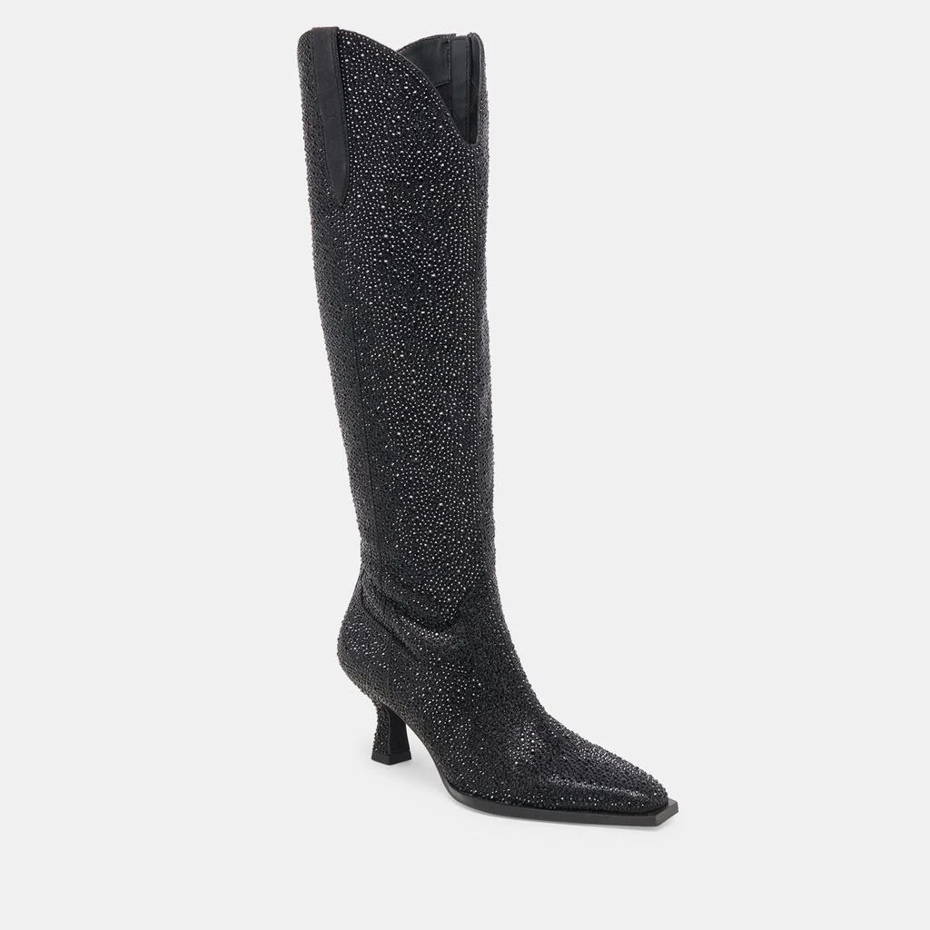 Dolce Vita Ariana Crystal Boots Black Metallic Crystal 2