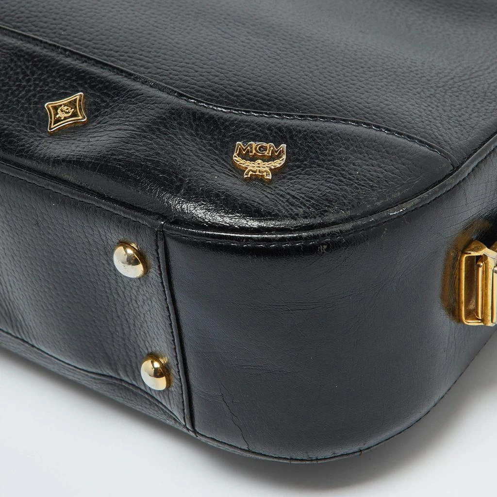 MCM MCM Black Leather Zip Shoulder Bag 14