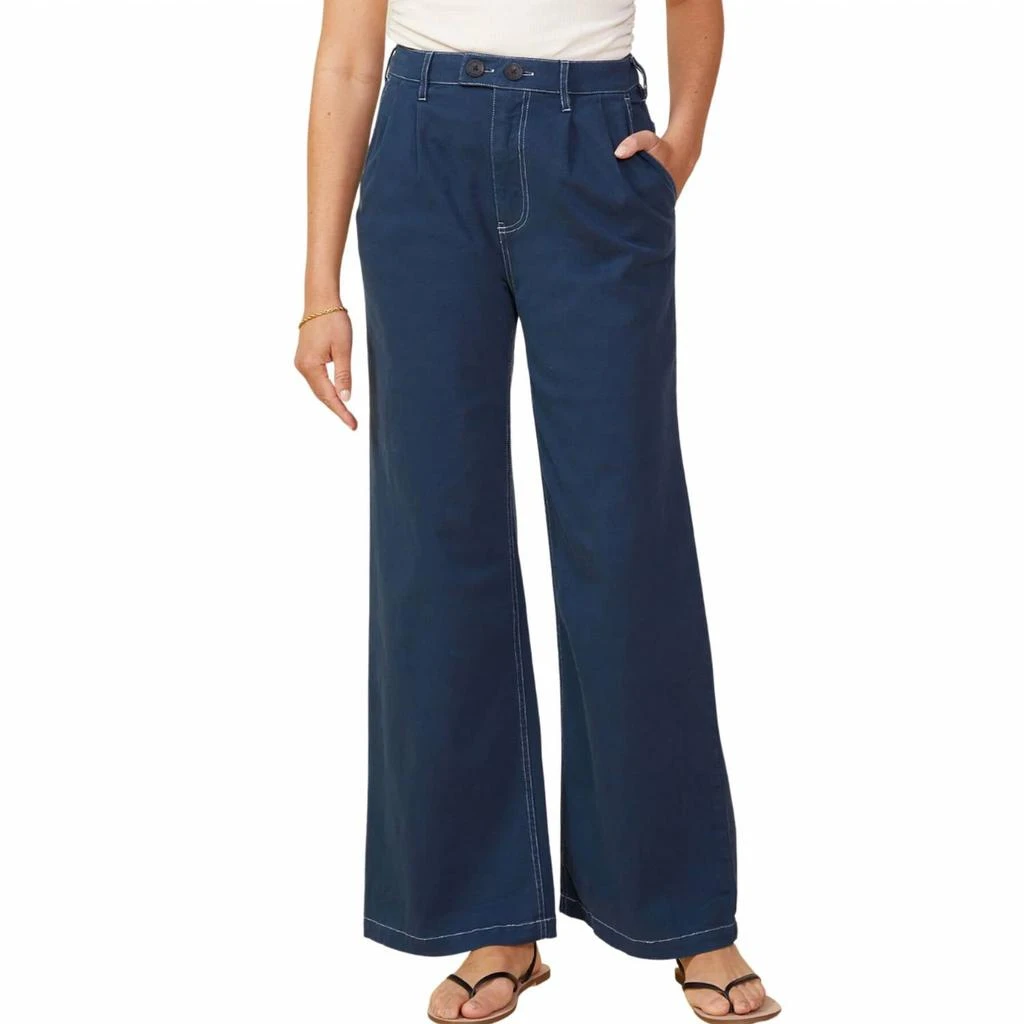 Monrow Monrow - COTTON TWILL WIDE LEG TROUSERS 1