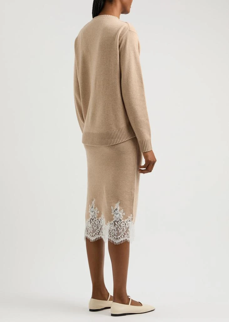 3.1 Phillip Lim Lace-trimmed wool-blend midi dress  3