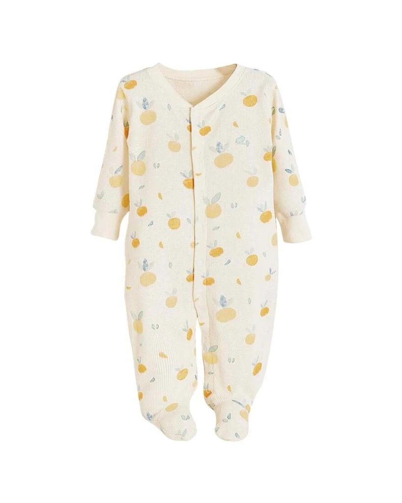 babycottons Babycottons Nature Waffle Footie Pajamas 1