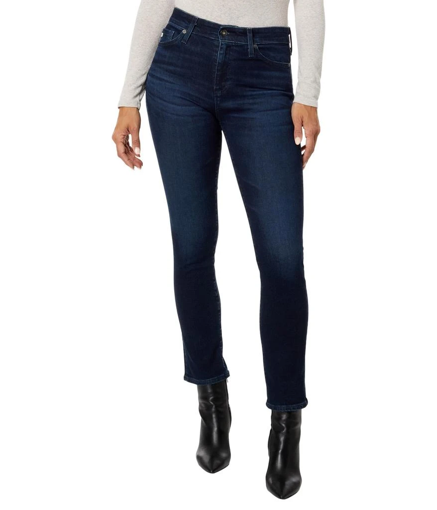 AG Jeans Mari High-Waist Slim Straight Leg Jeans in Vp Soho 1