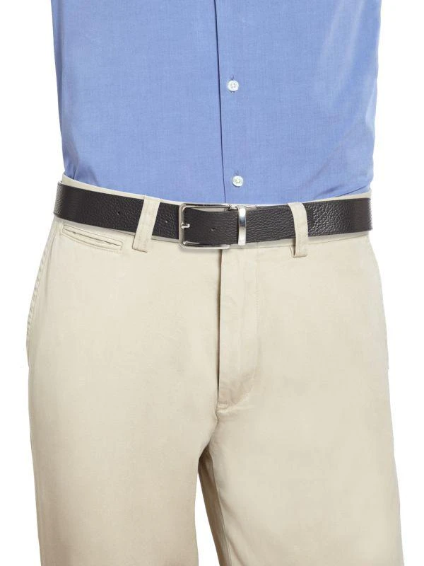 Saks Fifth Avenue Reversible Pebbled Leather Belt 3