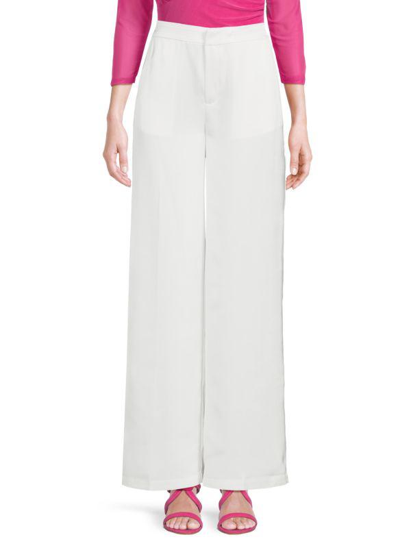 Adrienne Landau Solid Wide Leg Pants