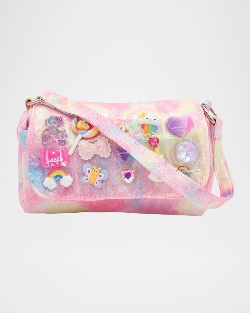 Bari Lynn Kid's Allover Tie-Dye Charm Shoulder Bag