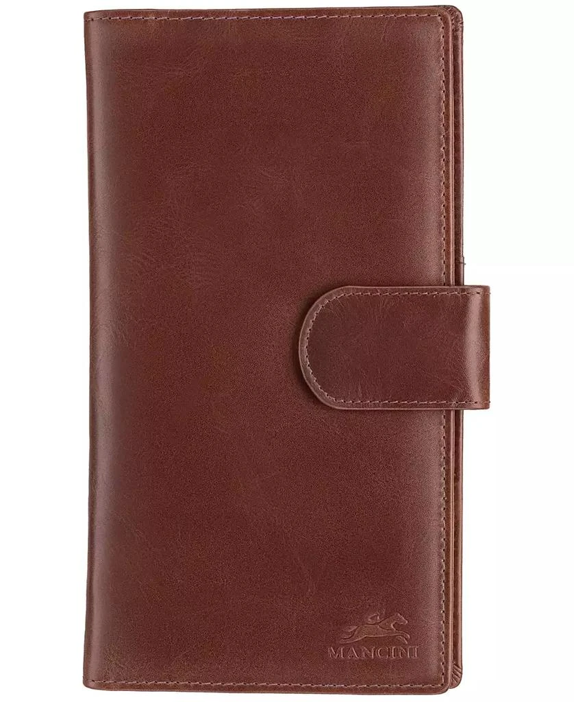 Mancini Leather Goods Men's Casablanca Collection Classic Passport Holder and Travel Organizer 1