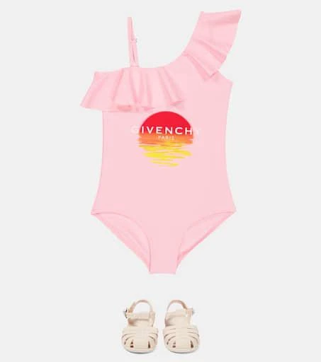 Givenchy Asymmetric ruffled swimsuit 2