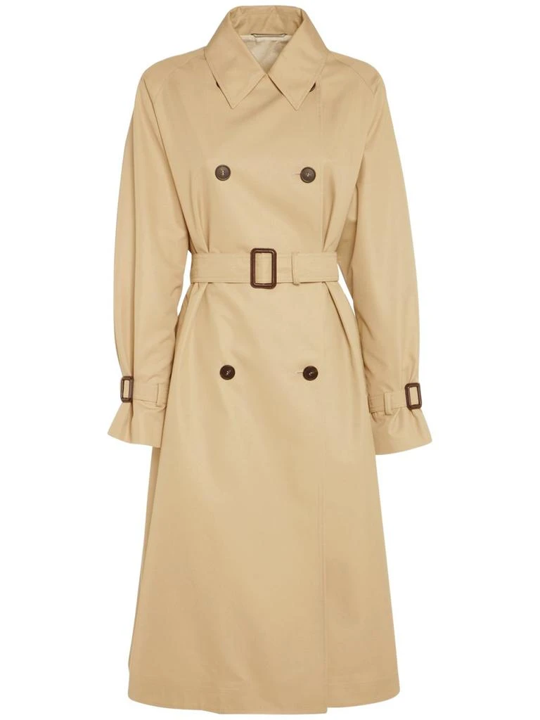 WEEKEND MAX MARA Canasta Cotton Blend Trench Coat 1