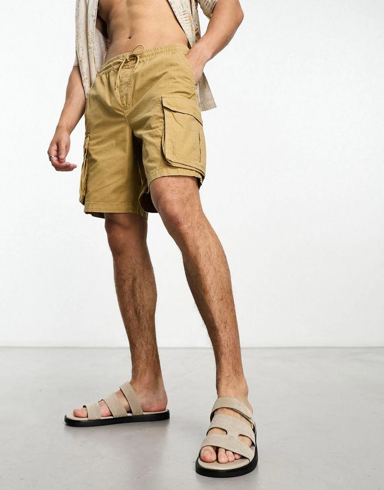 PacSun PacSun marc longline cargo shorts in tan 4