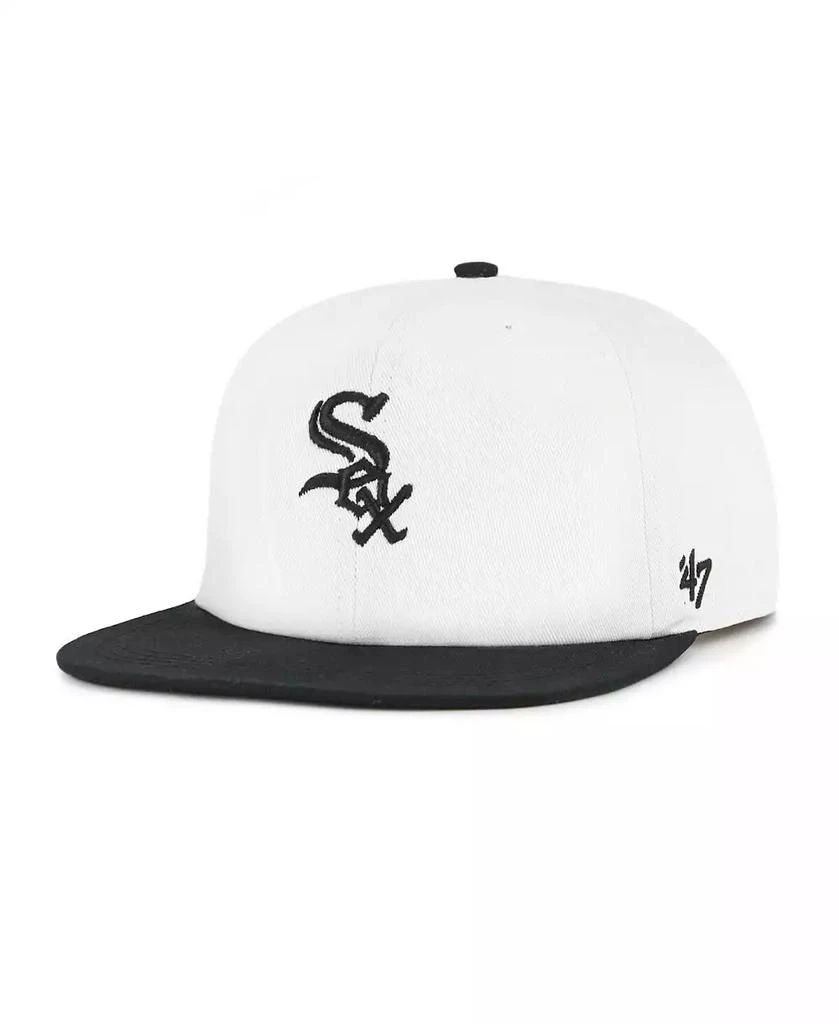 47 Brand Men's White/Black Chicago White Sox Foundation Captain Snapback Hat 2