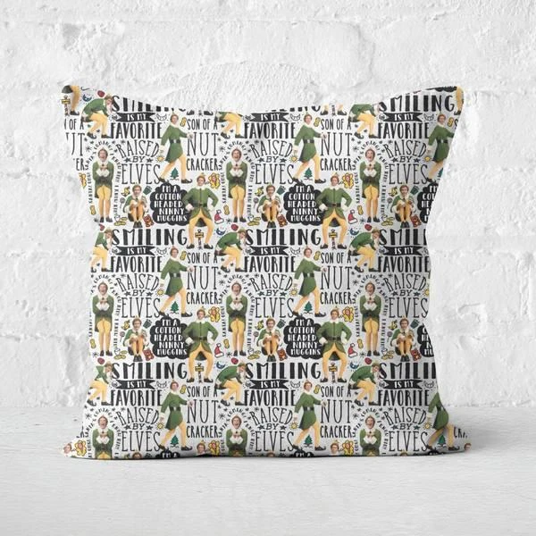 Elf Elf Quotes Square Cushion 1
