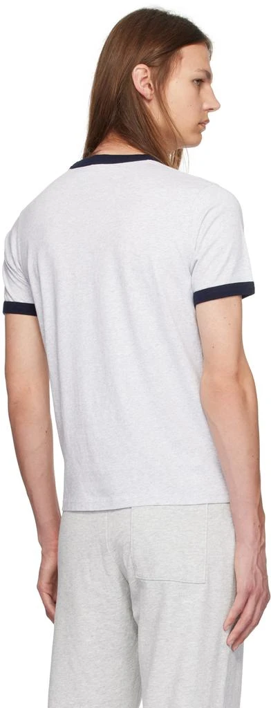 Sporty & Rich Gray Emblem Ringer T-Shirt 3