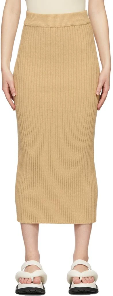 LVIR Beige Knit Long Skirt 1