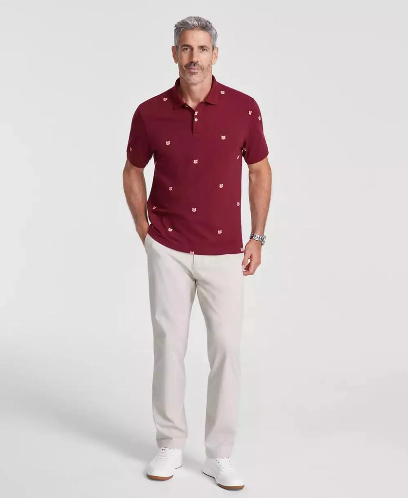 Club Room Men's Fox Face Short Sleeve Pique Polo Shirt, Created for Macy's 1