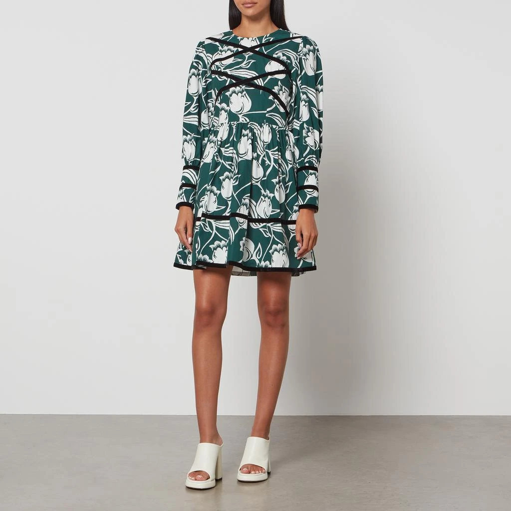 Batsheva Batsheva Mini Clemmie Floral-Print Crepe Dress 3