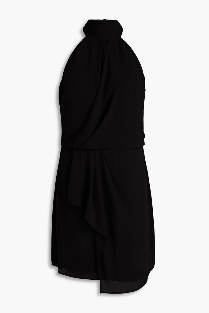 Halston Heritage Harlow draped crepe de chine mini dress