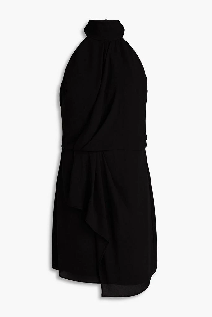 Halston Heritage Harlow draped crepe de chine mini dress 1