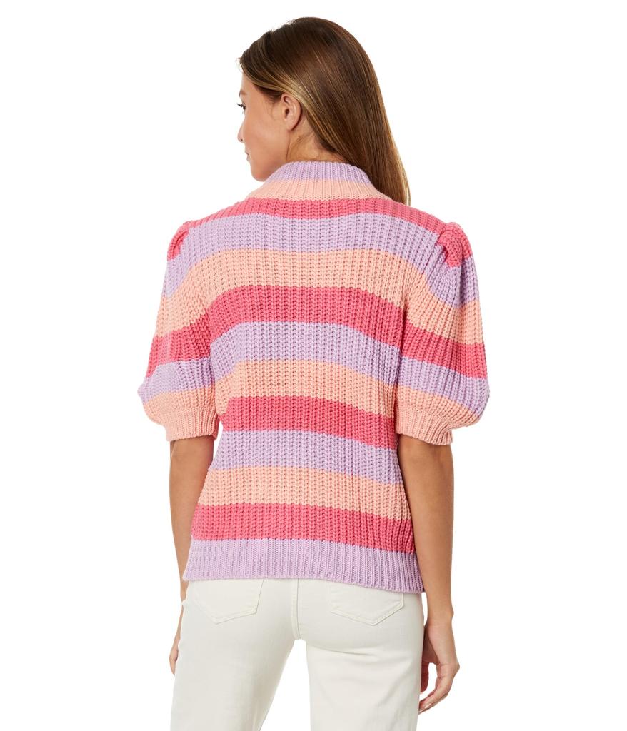 English Factory Stripe Mock Neck Sweater