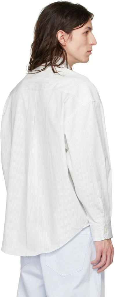 AMI White & Blue Striped Shirt 3