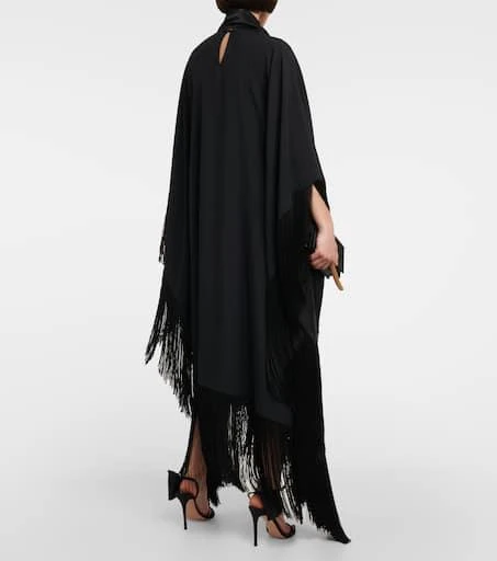 Taller Marmo Mrs. Ross fringe-trimmed crêpe kaftan 3