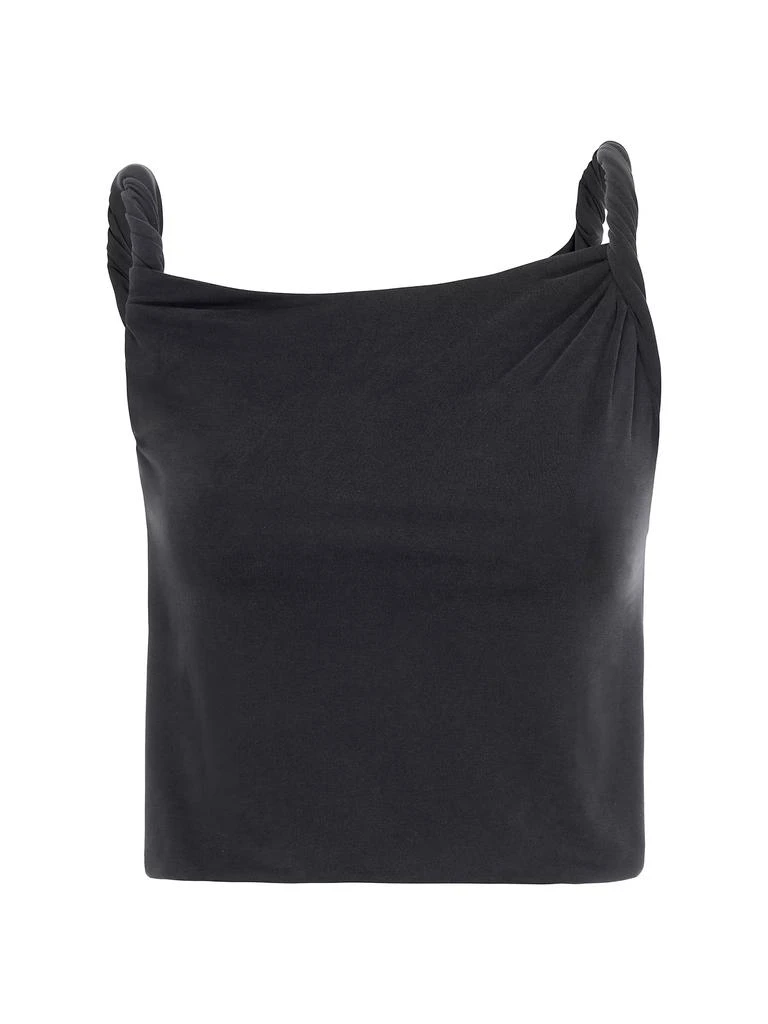 Good American Sandwashed Jersey Twist Asymmetric T-Shirt 1