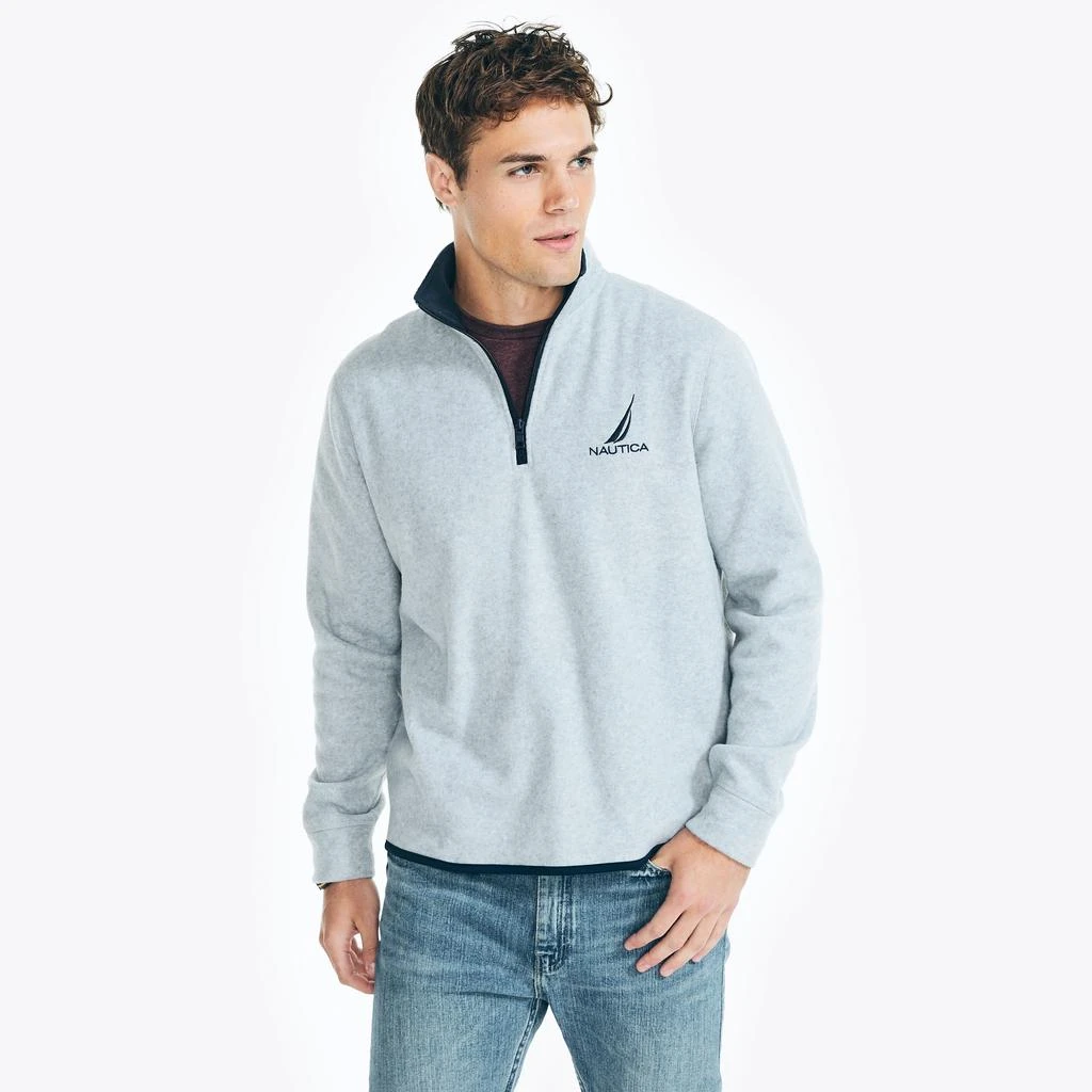 Nautica Mens Quarter Zip Nautex Fleece Pullover 7