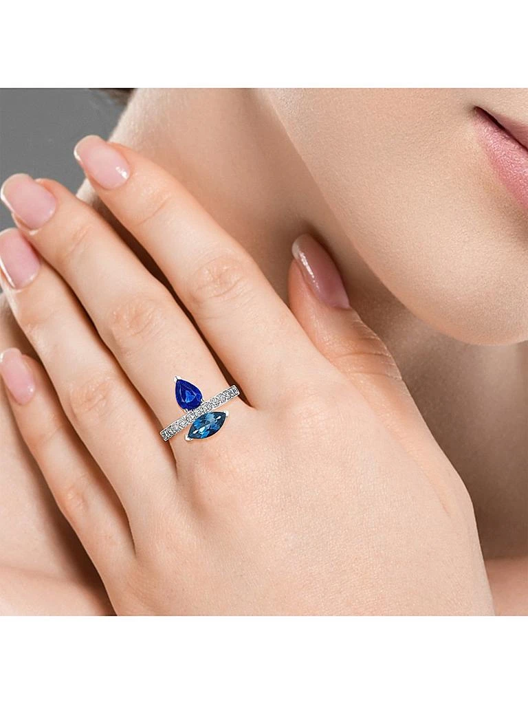 HUEB Amazonia 18K White Gold, 0.41 TCW Diamond & Multi-Gemstone Ring 2