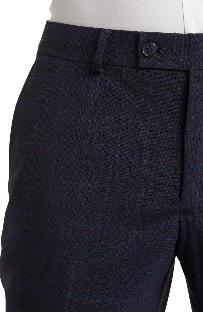 SAVILE ROW CO Navy Plaid Peak Lapel Suit 4