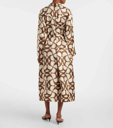 Max Mara Ileana printed silk twill shirt dress 3