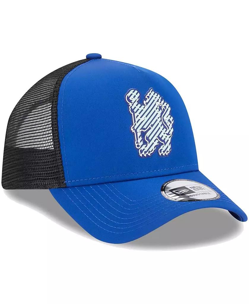 New Era Men's Blue Chelsea Overlay E-Frame Trucker Snapback Hat