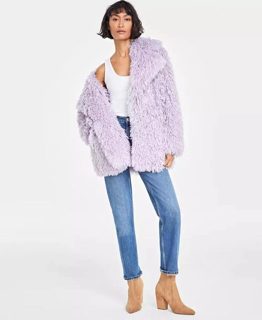 On 34th Women's Solid Faux-Fur Notch-Collar Jacket, Created for Macy's 2