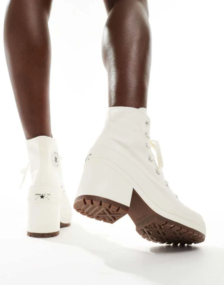 Converse Converse Chuck Taylor 70's Hi Deluxe heeled trainers in white 5