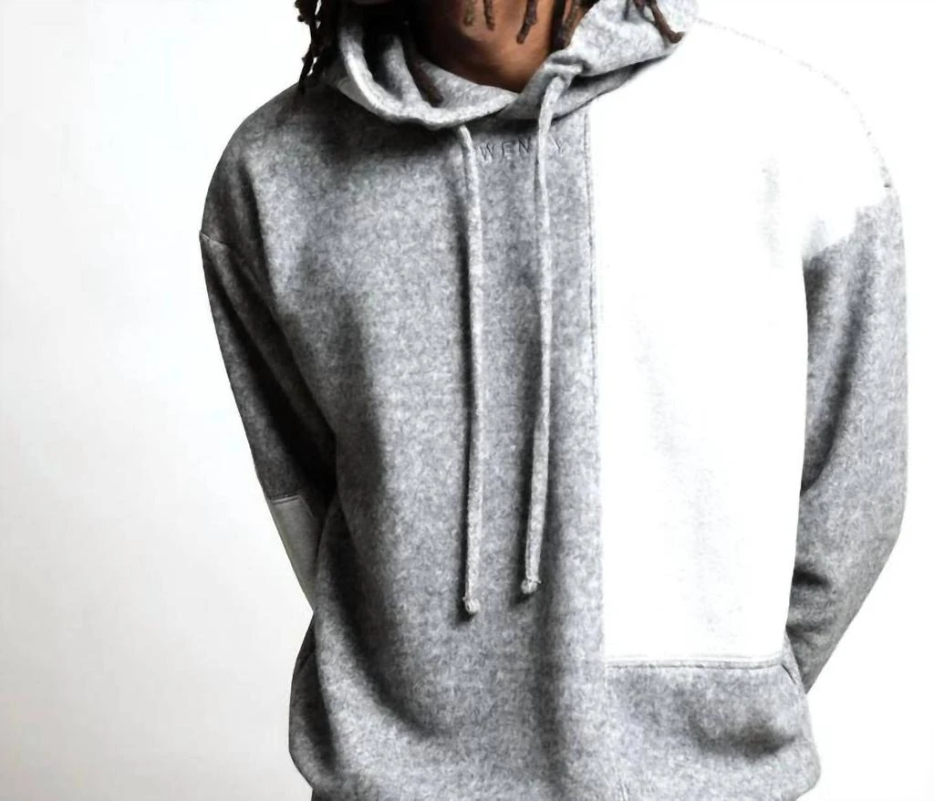 TWENTY MONTREAL Maddux Plush Fleece Patchwork Hoodie 3