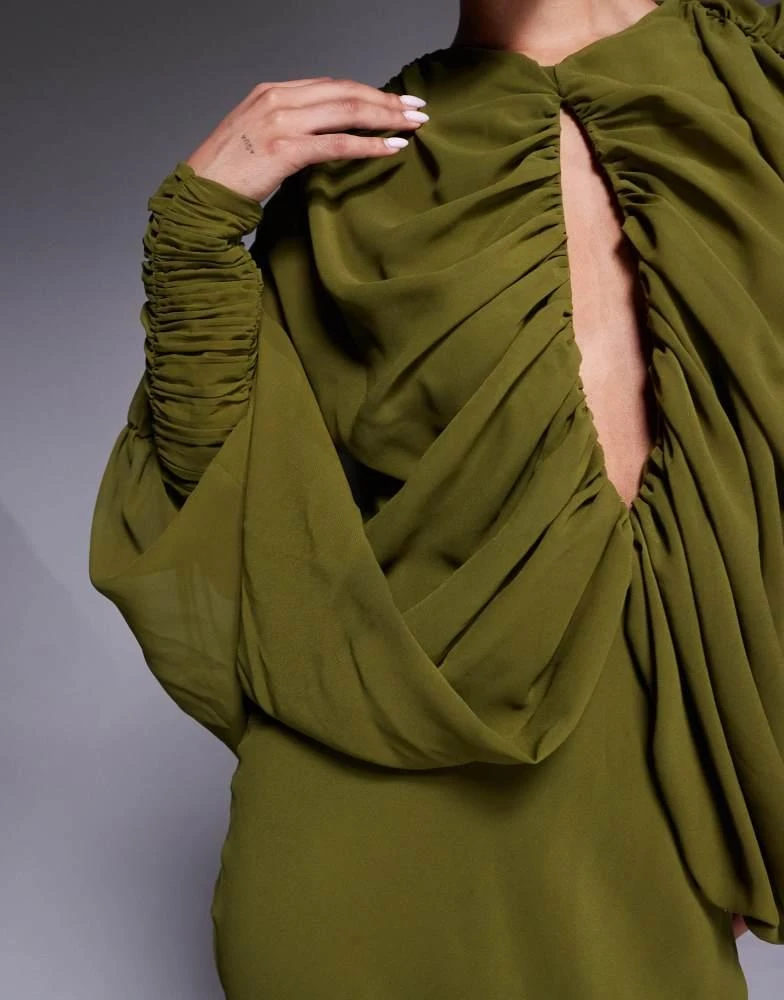 ASOS ASOS DESIGN keyhole draped kimono sleeve maxi dress in green - Dresses & Skirts - Free Shipping - BeyondStyle ASOS ASOS DESIGN keyhole draped kimono sleeve maxi dress in green - Dresses & Skirts - Free Shipping - BeyondStyle
