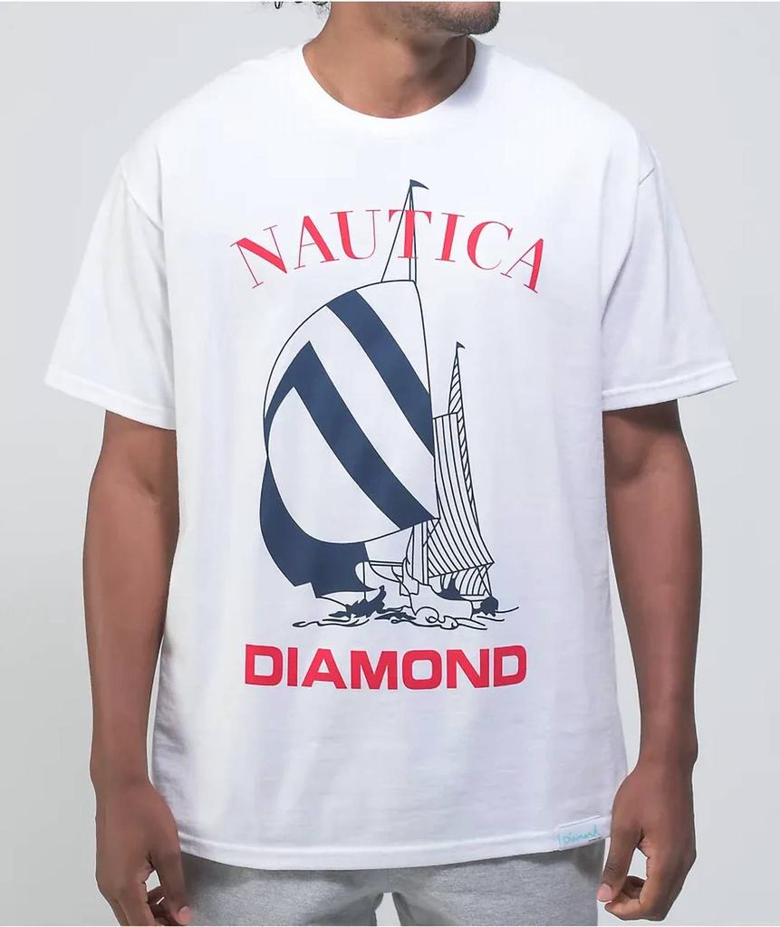 Diamond Supply Co Men's Nautica Tee In White