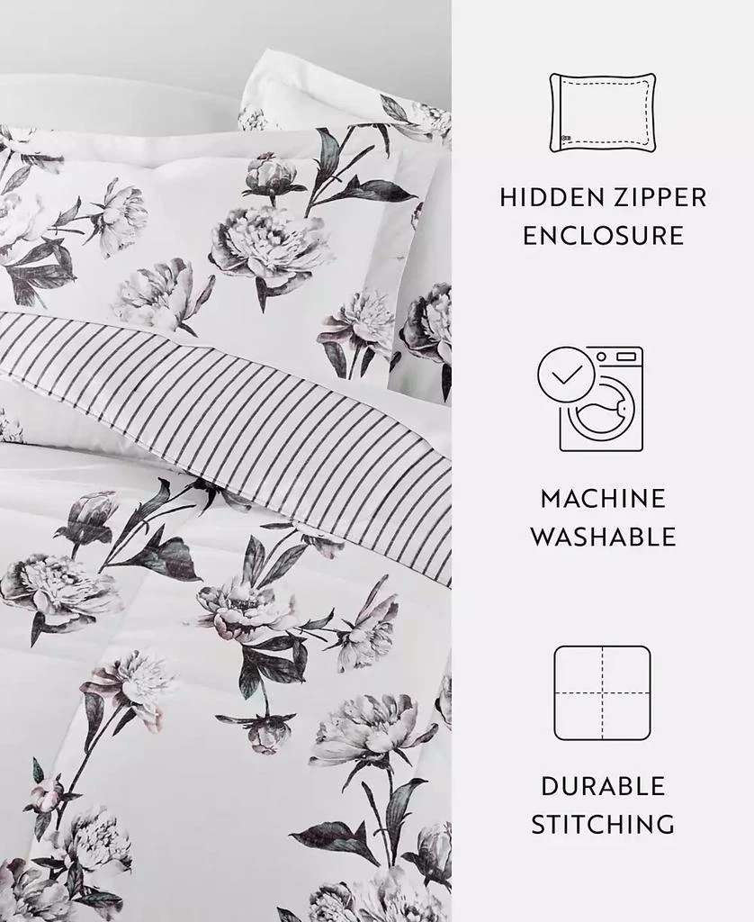 IENJOY HOME Vintage-Like Magnolia Stripe 2-Piece Comforter Set 5