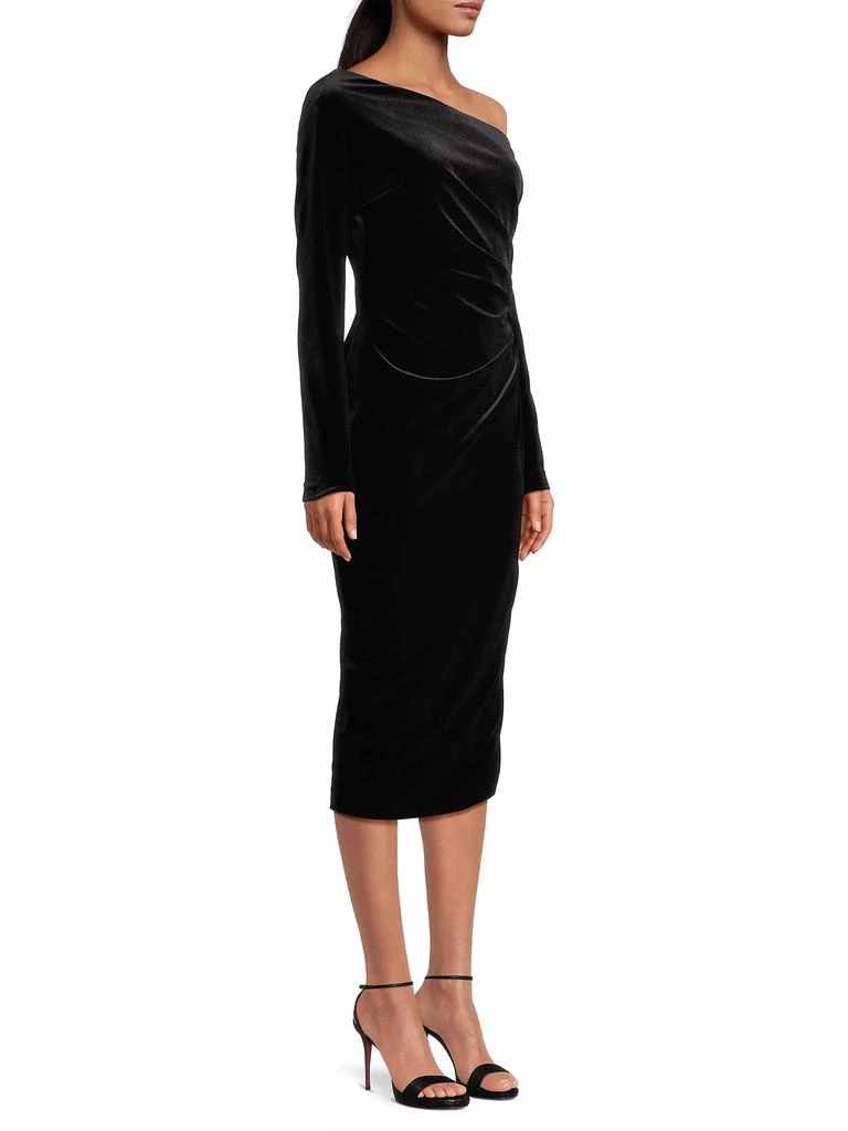 Donna Karan Social Occasion Asymmetric Velvet Cocktail Dress 4